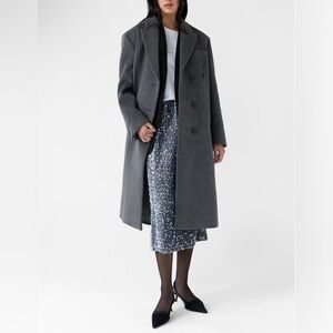 OAK + FORT Sequin Midi Skirt Size Large NWT